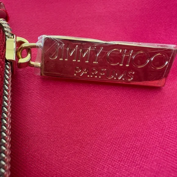 Jimmy Choo Red Glitter Coin Purse with Dust Bag NWOT - Picture 3 of 5